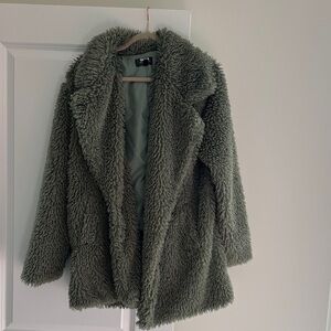 4SI3NNA Olive Teddy Jacket